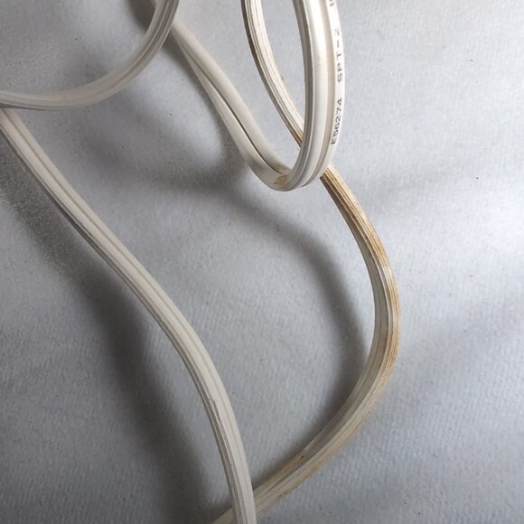 IKEA Porfylit Vintage Rocket Tripod Table Lamp White Glass Beige Wood 90s Retro - Picture 15 of 16